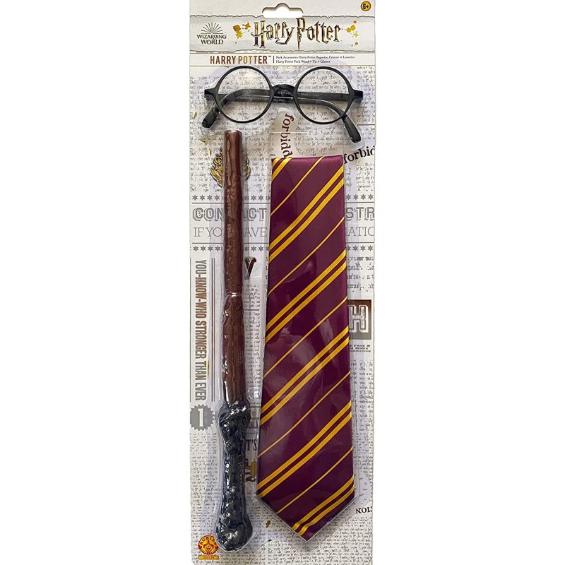 Pack lunettes baguette cravate Harry Potter