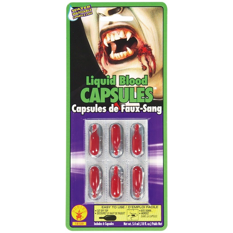 Capsules de faux sang