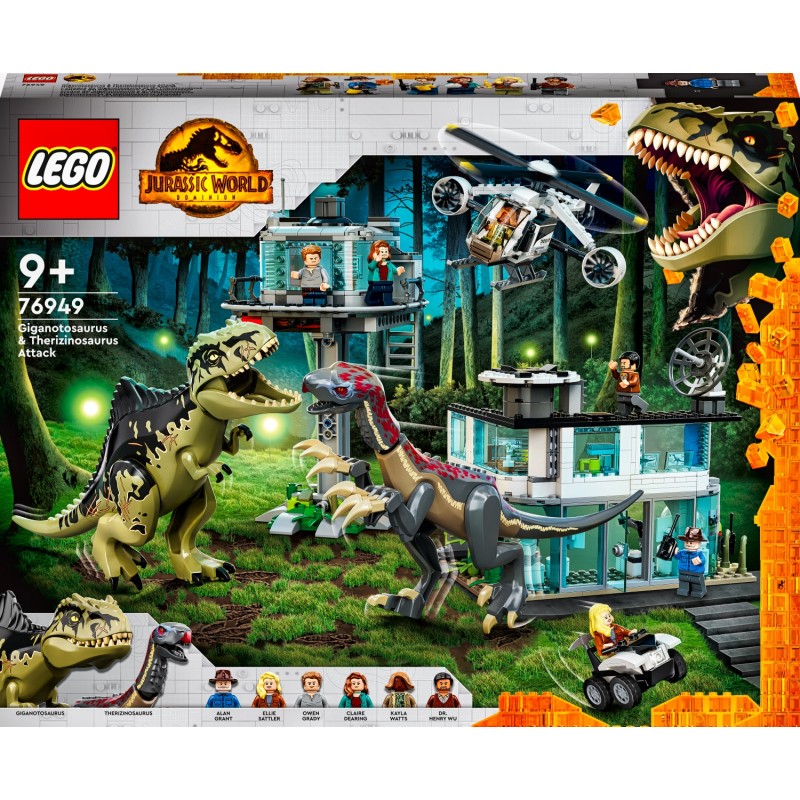Lego Jurassic World 76949 : L’attaque du Giganotosaurus et du Therizinosaurus