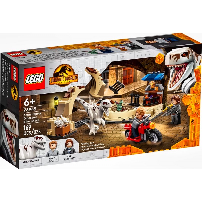 Lego Jurassic World 76945 : La poursuite en moto de l’Atrociraptor