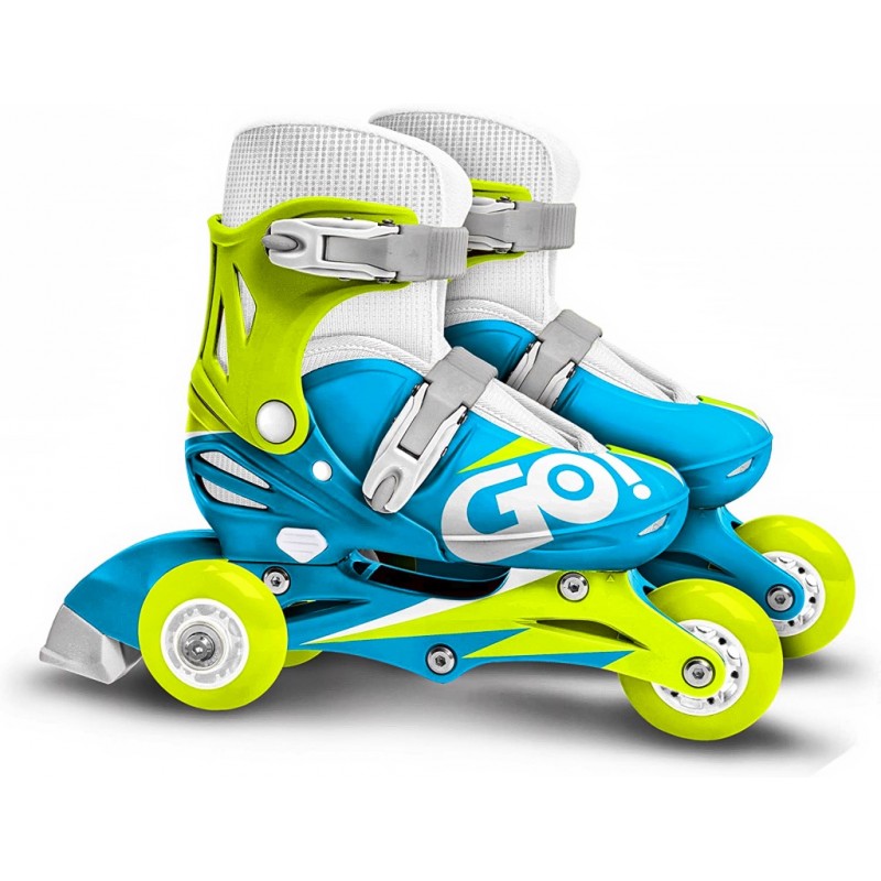 Skids control patins à roues alignées réglables garçon bleu