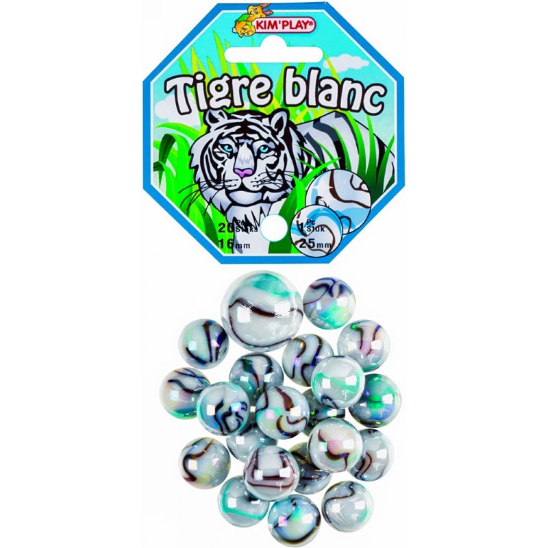 20 billes +1 calot Tigre blanc