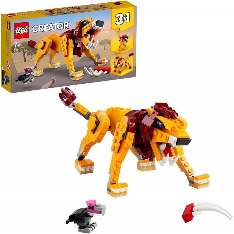 Lego Creator 31112 : 3-en-1 Le Lion Sauvage