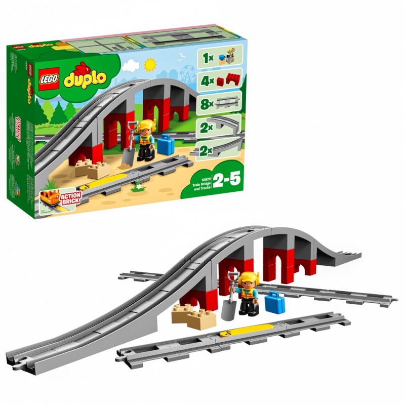 Les rails et le pont du train - 10872 Lego Duplo