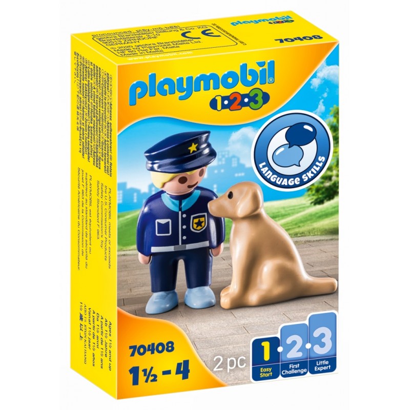 Policier Avec Chien - Playmobil 1.2.3 - 70408