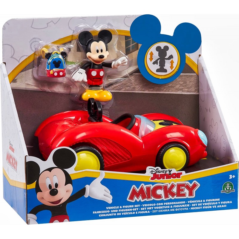Mickey – Véhicule & Figurine 7,5 Cm Articulée