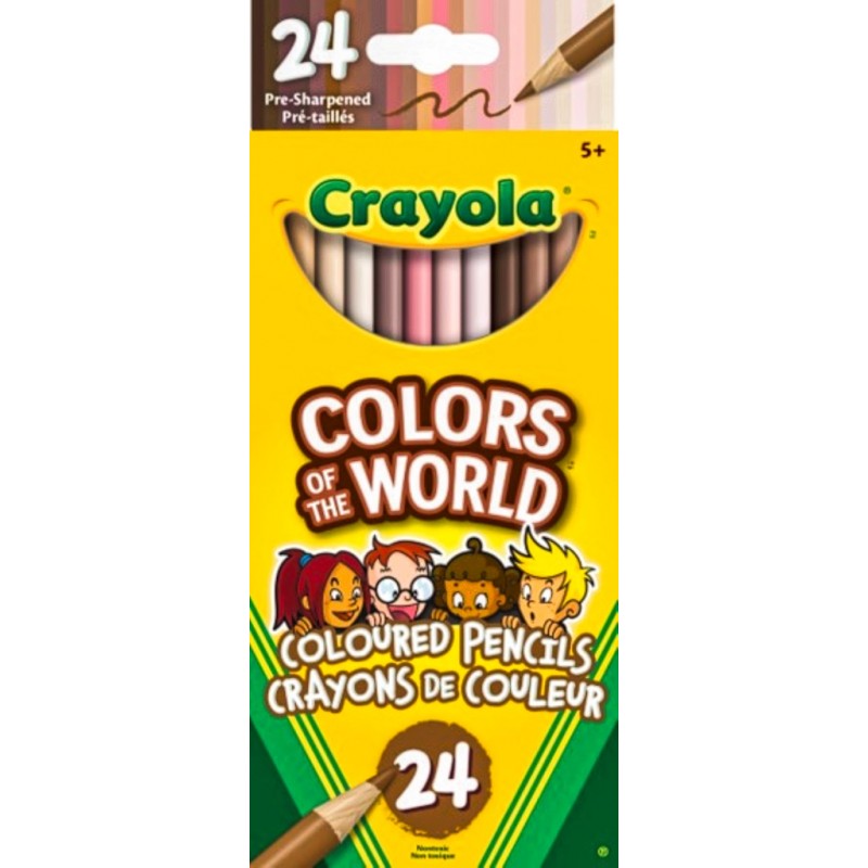 24 Crayons De Couleur - Colours Of The World