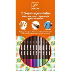 12 Crayons Aquarellables