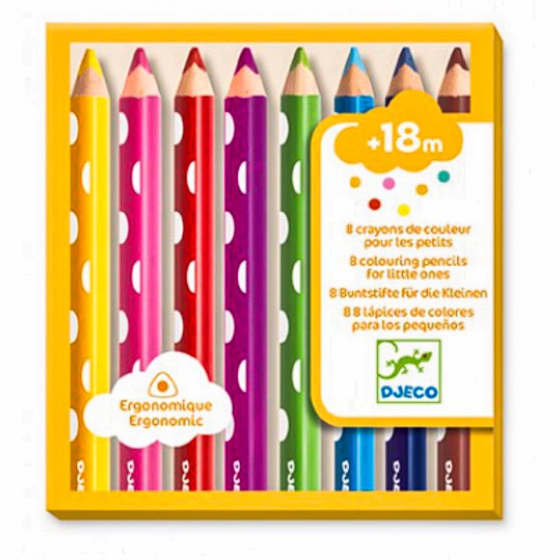 8 Crayons De Couleur Pour Les Petits