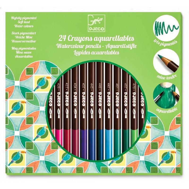 24 Crayons Aquarellables