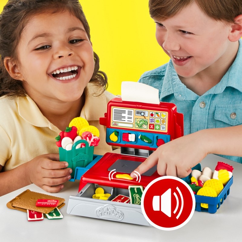 Play-Doh - jouet Caisse enregistreuse avec 4 pots de pâte Play-Doh à modeler  - à partir de 3 ans