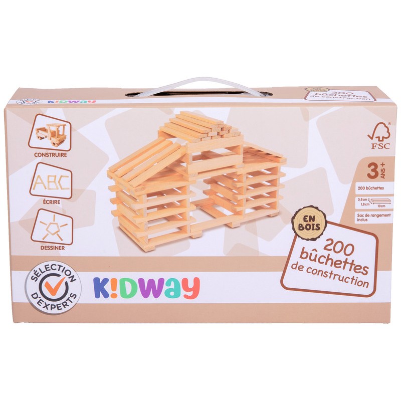 Coffret 200 bûchettes de construction Kidway