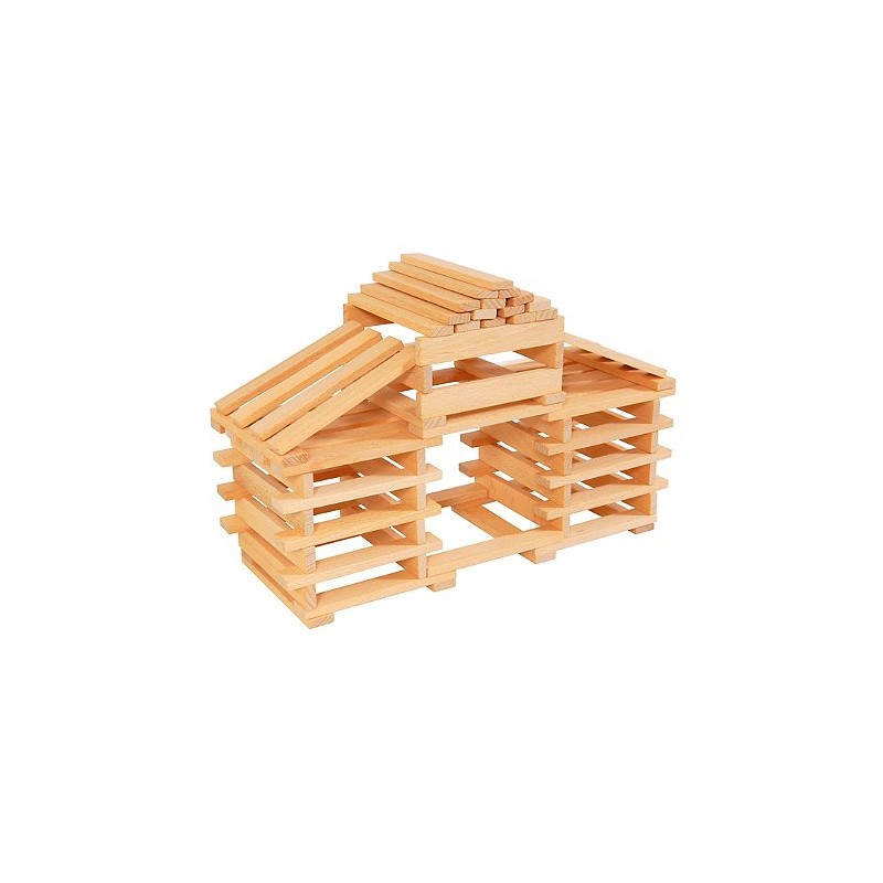 Bûche forêt blocs de construction, Mini jouet de Table en bois, corde d'enfilage  et jeu