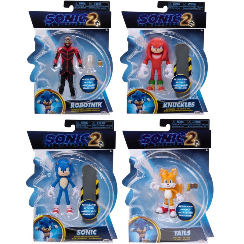 Sonic The Hedgehog 2 Figurines articulées avec accessoires