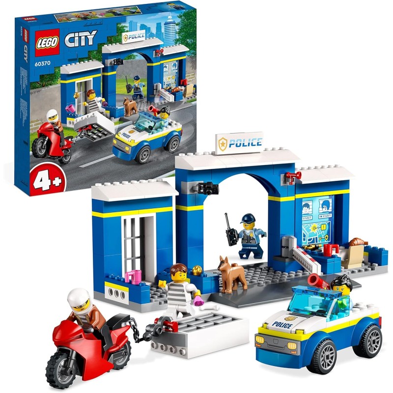 LEGO 60370 City La Course-Poursuite Au Poste De Police