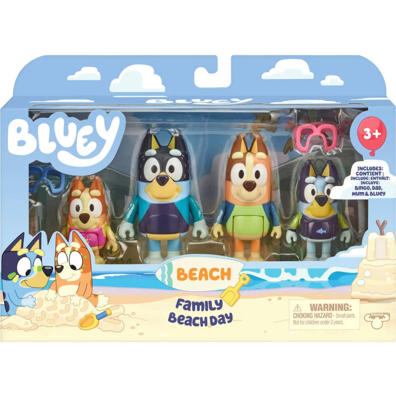 La famille à la plage - Bluey