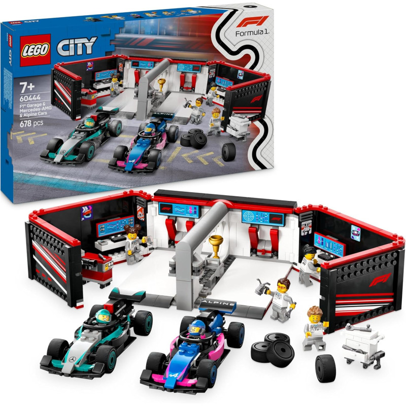 LEGO City Garage de F1 et voitures Mercedes-AMG et Alpine