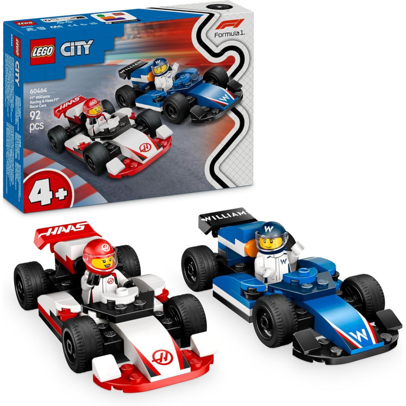 LEGO City Voitures de Course de F1 Williams Racing et Haas F1