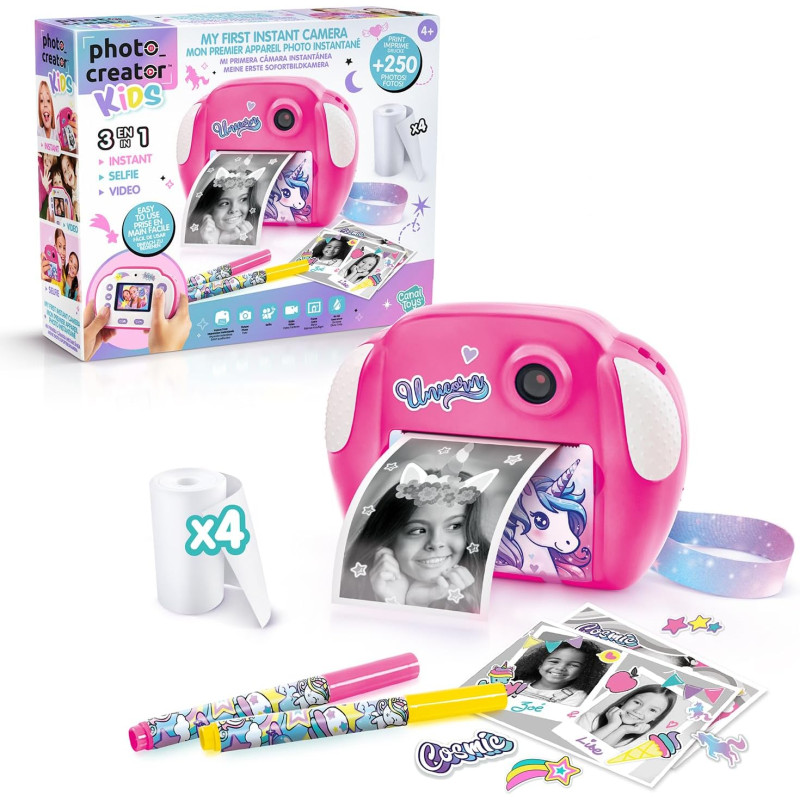 Appareil Photo à Impression Instantannée Rose Junior
