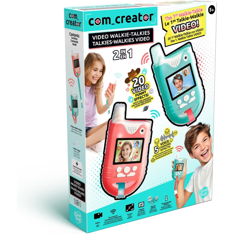 Kit Talkies-Walkies 2 en 1 Vidéo pour Enfant