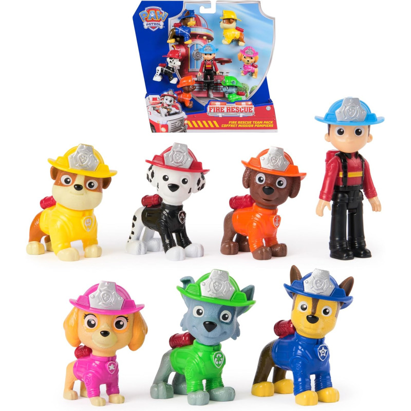 Pack de 7 figurines Fire Rescue - La Pat' Patrouille