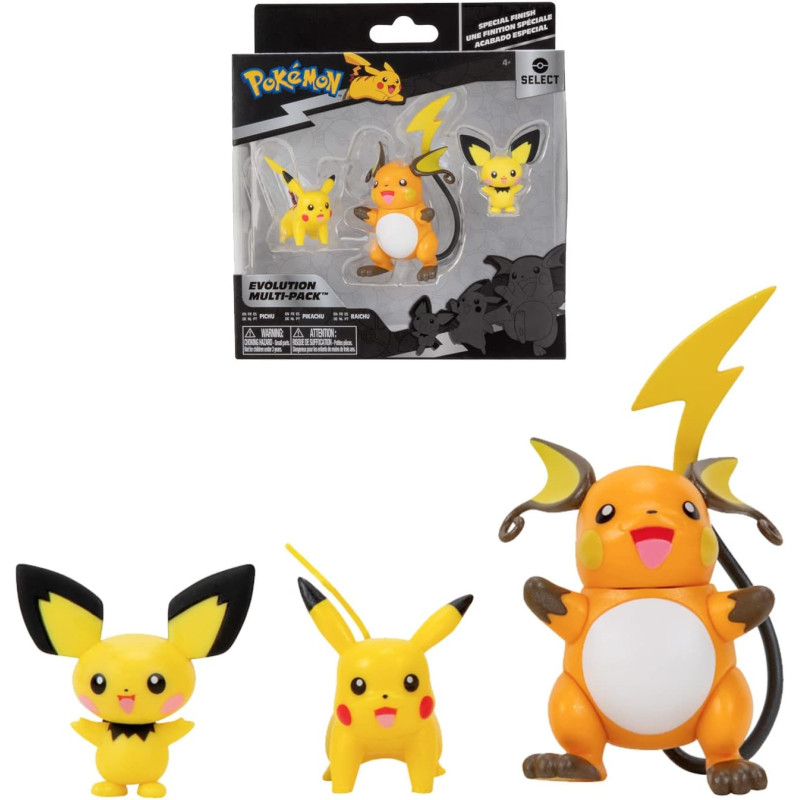 Pack évolution Pichu, Pikachu et Raichu
