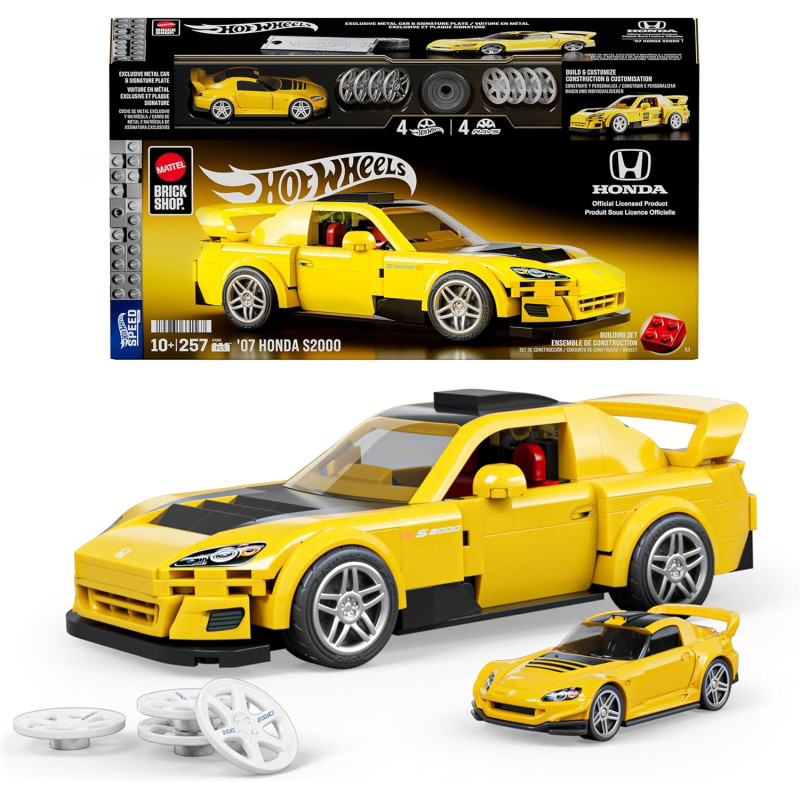 Mattel Brick Shop Hot Wheels Coffret de Construction Honda S2000 de 2007