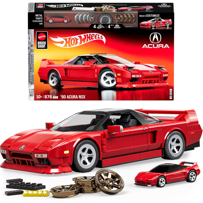Mattel Brick Shop Hot Wheels Coffret de Construction NSX Acura des Années 90