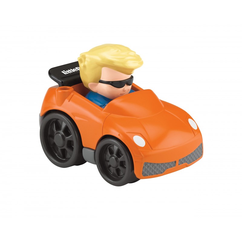 Little people wheeli - voiture de course orange