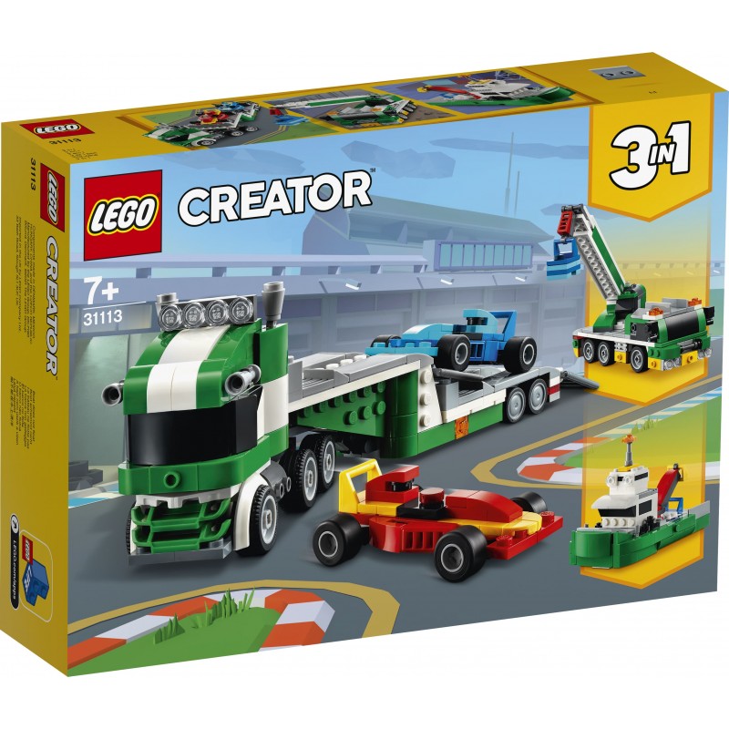 Lego Creator 31113 : Le transporteur de voitures de course