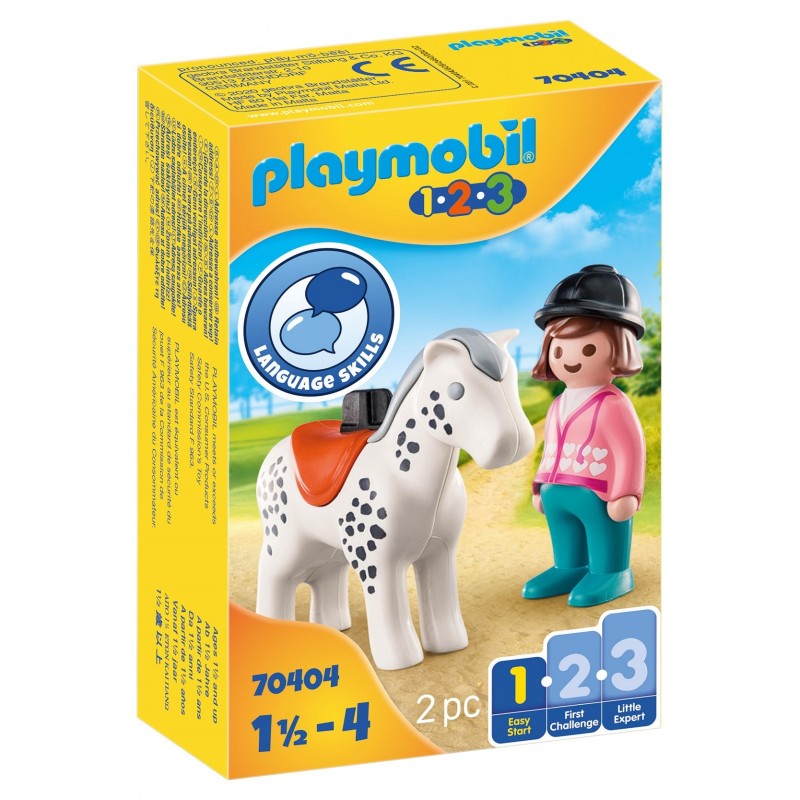 Cavalière avec cheval - Playmobil 1.2.3 70404