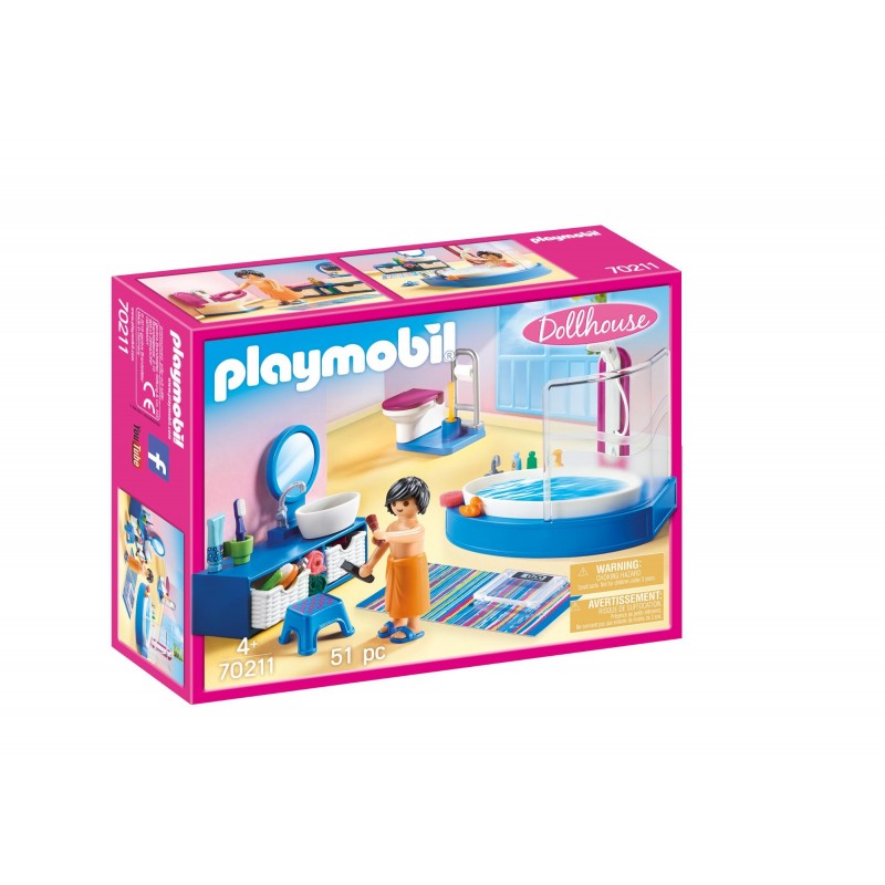 Salle de bain avec baignoire - Playmobil 70211