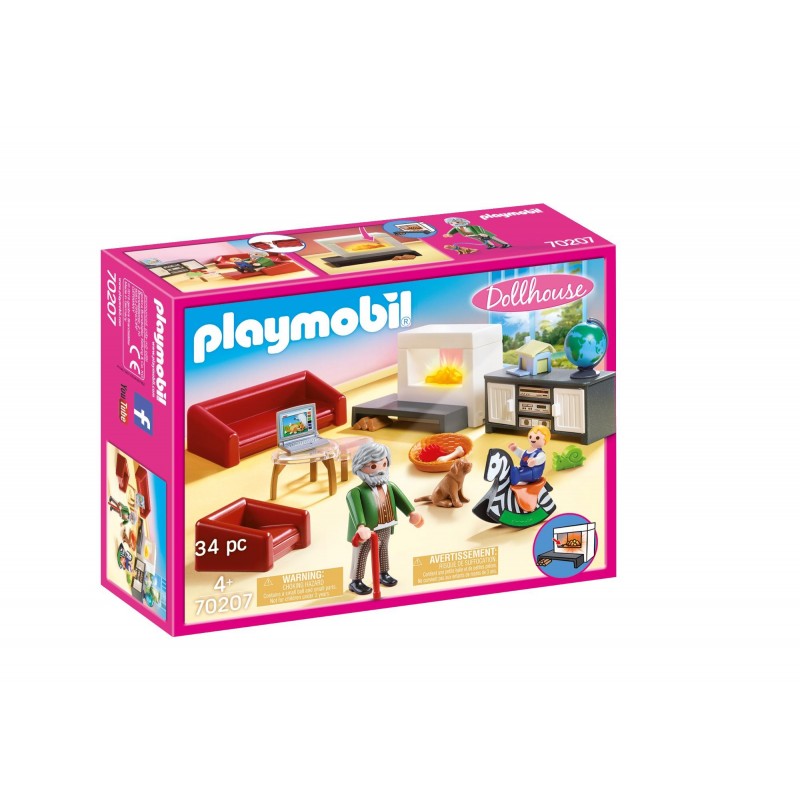 Salon avec cheminée - Playmobil 70207