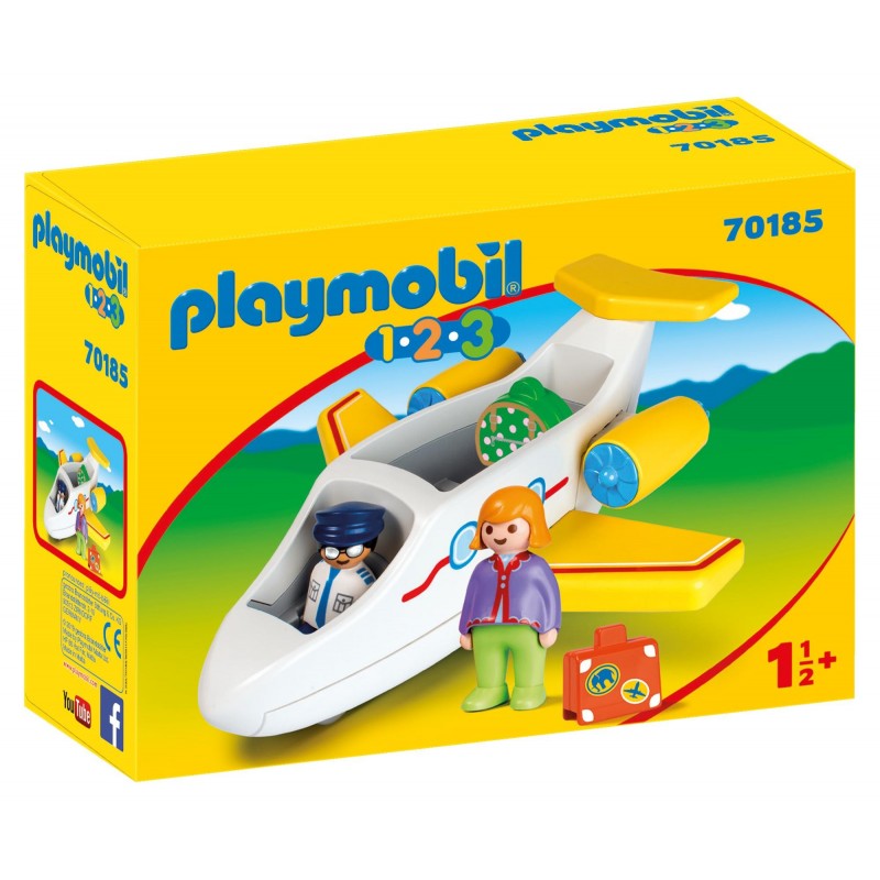 Avion avec pilote et vacancière - Playmobil 1.2.3 70185