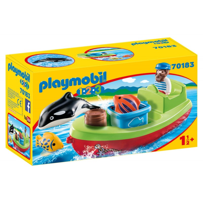 Bateau et pêcheur - Playmobil 1.2.3 70183