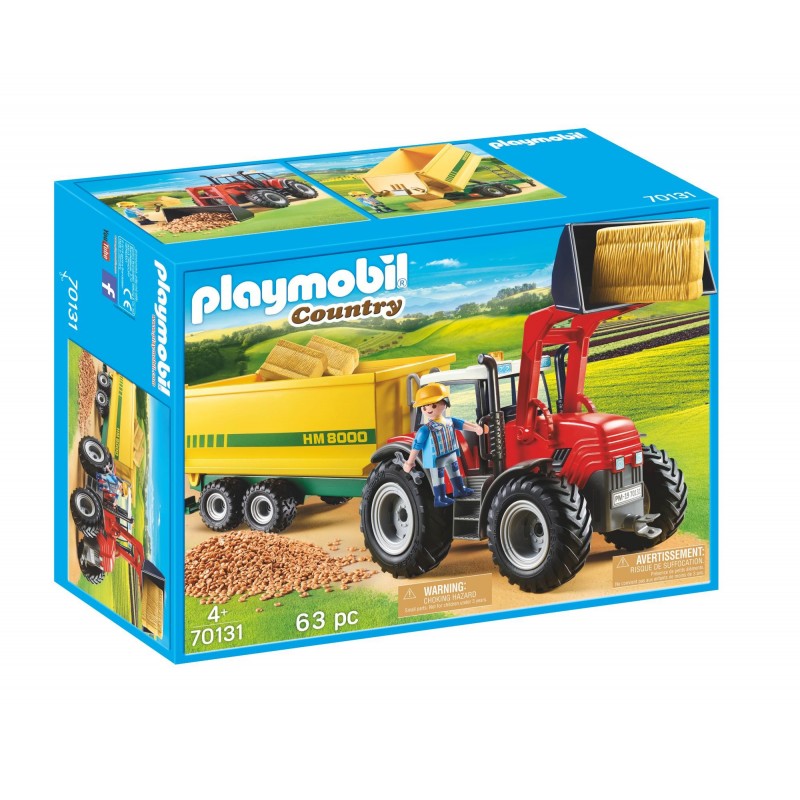Grand tracteur avec remorque - Playmobil 70131