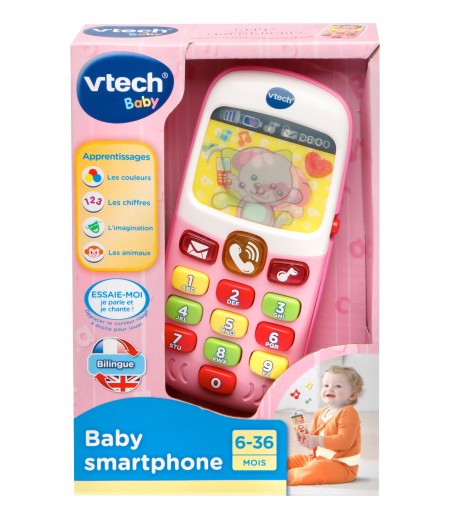 Baby smartphone bilingue rose