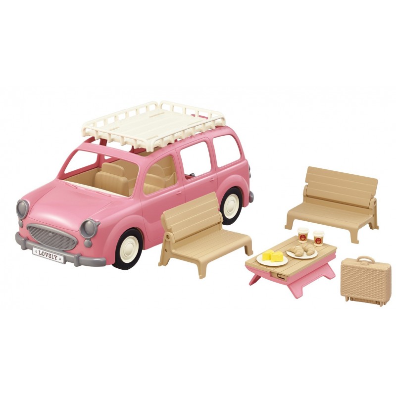 Le Monospace Rose et Set de Pique Nique - Sylvanian Families