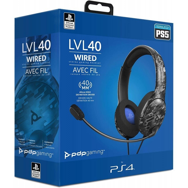 Casque PDP LVL40 Camo Black PS4