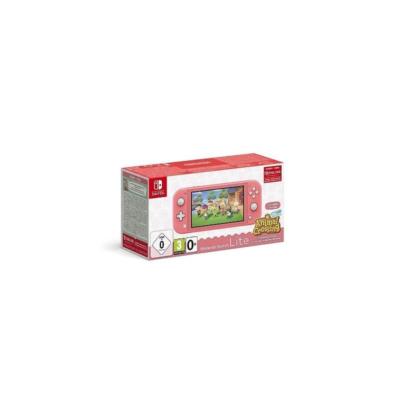 Console Nintendo Switch Lite Corail + Animal Crossing New Horizons