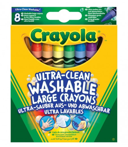 8 Gros Crayons à la Cire