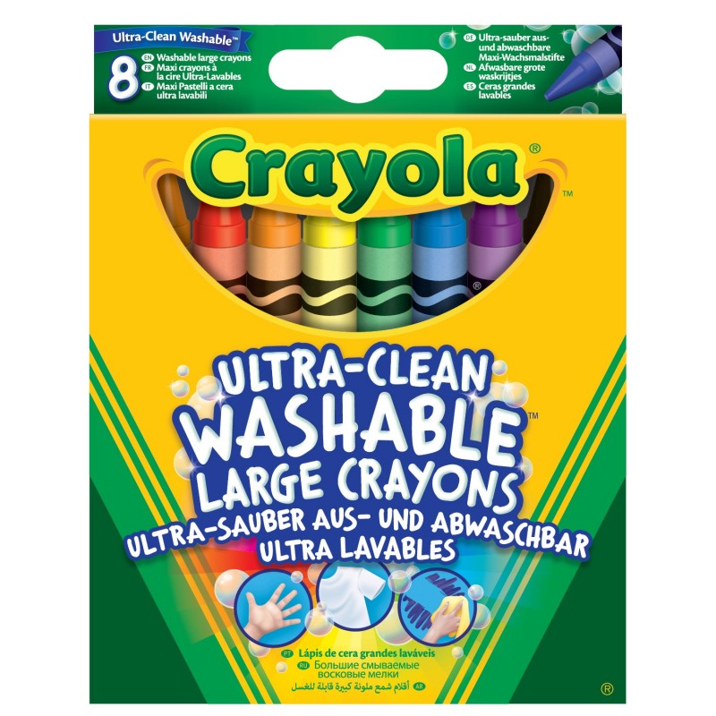 8 Gros Crayons à la Cire