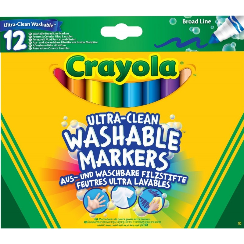 12 Feutres à colorier ultra lavables