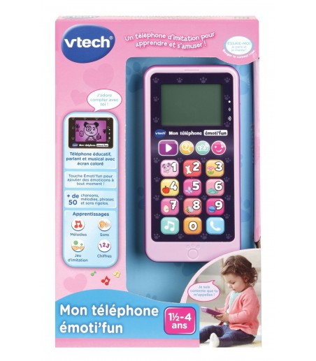 Mon téléphone émoti'fun rose