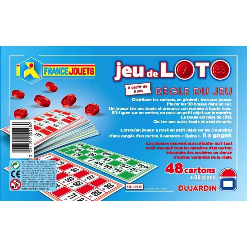 BOITE DE JEU LOTO BINGO (Loto Bingo - 48 cartes)