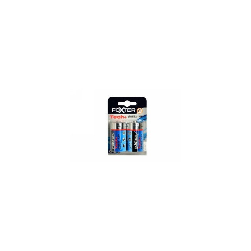 Pack de 2 Piles Foxter Tech+ LR20/D 1.5V