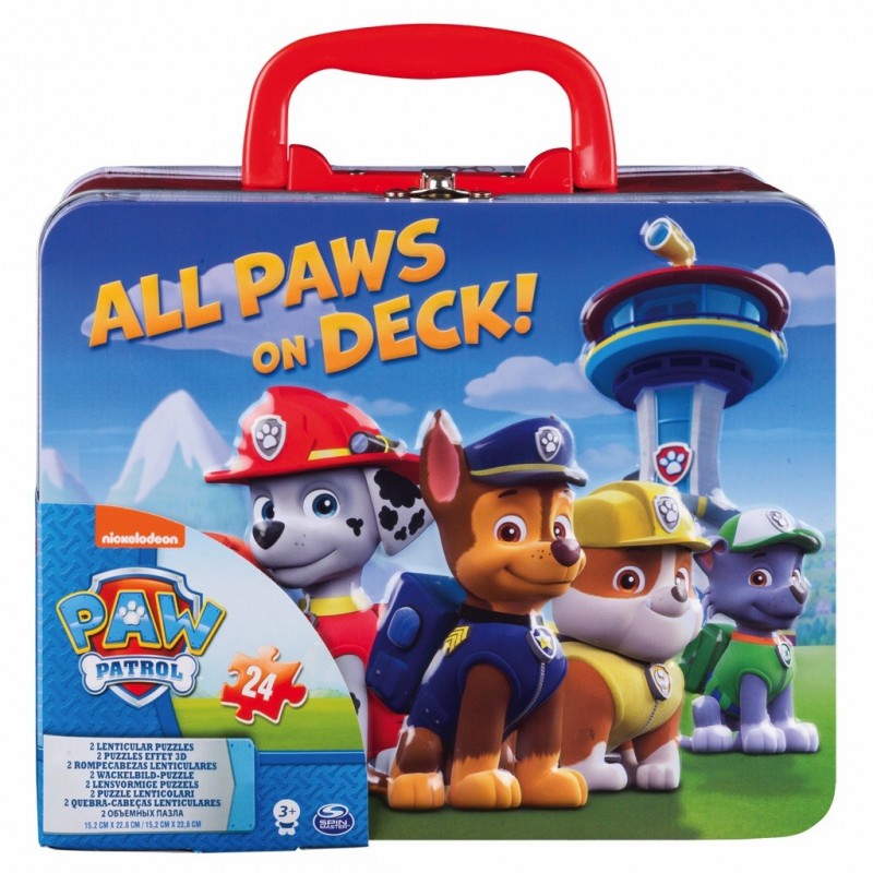 Grande valisette metal 2 puzzles lenticulaires Paw Patrol