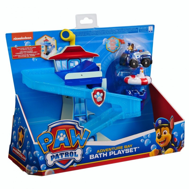 Playset de bain adventure bay + vehicule Paw Patrol