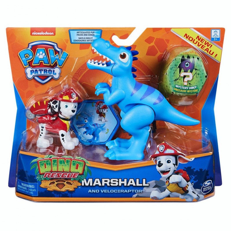 Pack de 2 figurines dino rescue Paw Patrol