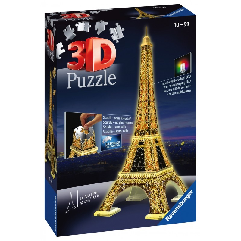Puzzle 3D Tour Eiffel illuminée